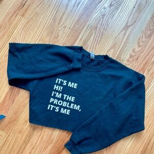 Taylor Swift Anti Hero Lyric Cropped Sweatshirt